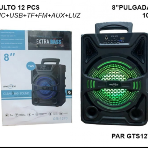 Parlante Bluetooth 8"Gts-1270