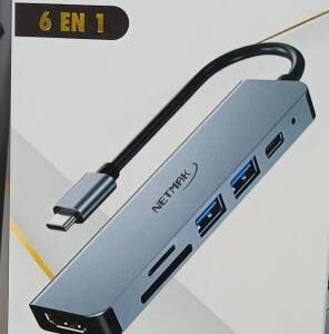 Hub 6 En 1 Usb - C Netmak