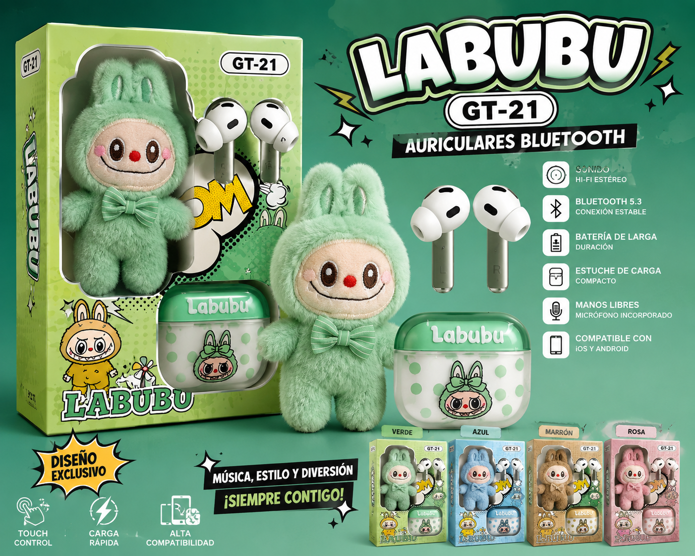 Auricular La Bubu Peluche Gt-21