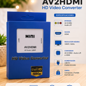 CONVERSOR RCA A HDMI CAJA