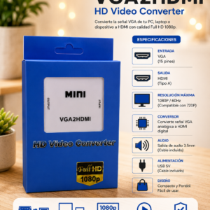 CONVERSOR VGA A HDMI CAJA