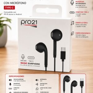 AURICULAR PRO21 TIPO-C CAJA BLANCA